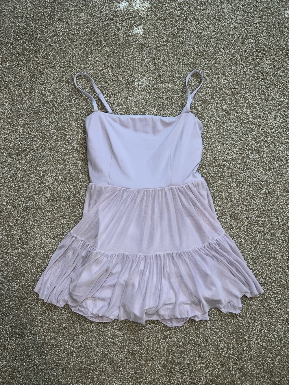LOGILATES Light Purple Spaghetti Strap Mini Athletic Dress